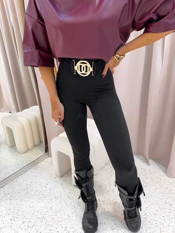 LM210 Modelujące Legginsy La Monne + Pasek Czarne