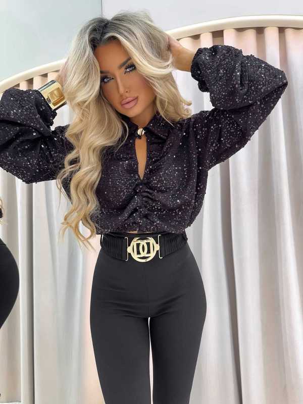 LM210 Modelujące Legginsy La Monne + Pasek Czarne