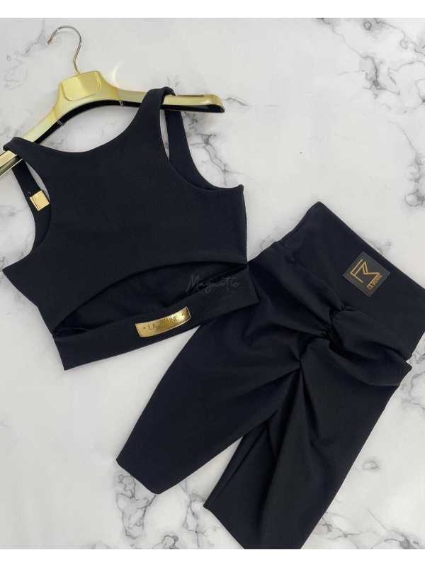 LM736 Bluzka Top La Monne Line Czarna