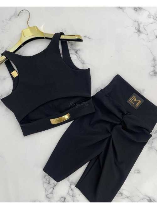 LM736 Bluzka Top La Monne Line Czarna