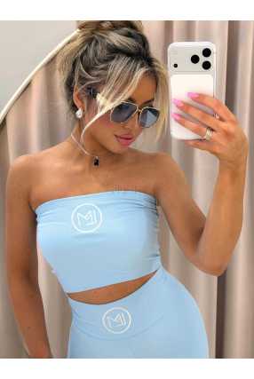 LM737 Top Opaska na Biust Line z Haftem