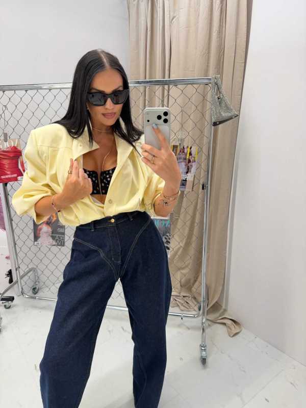 LM151 Kurtka Damska Bomberka La Milla  Żółta