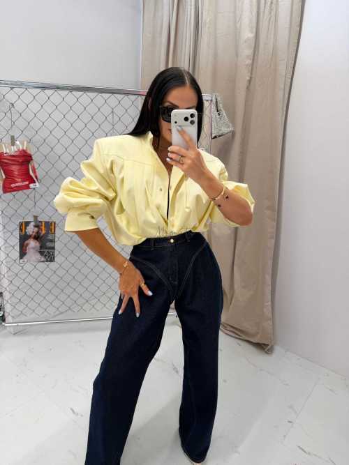 LM151 Kurtka Damska Bomberka La Milla  Żółta