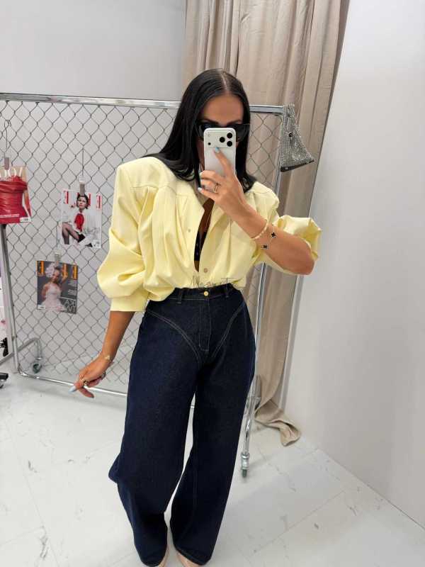 LM151 Kurtka Damska Bomberka La Milla  Żółta