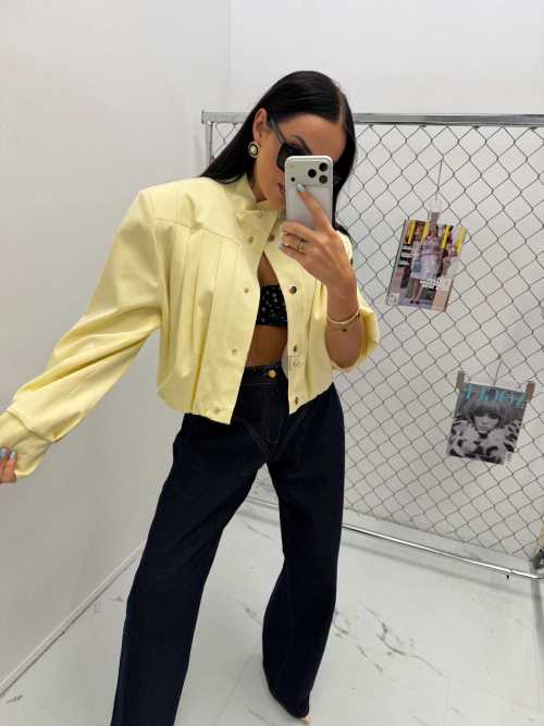 LM151 Kurtka Damska Bomberka La Milla  Żółta