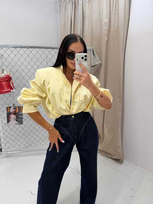 LM151 Kurtka Damska Bomberka La Milla  Żółta