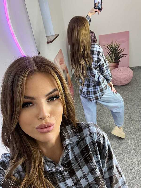 NB217 Koszula Damska Bawełna Flanelowa w Kratę Niebieska