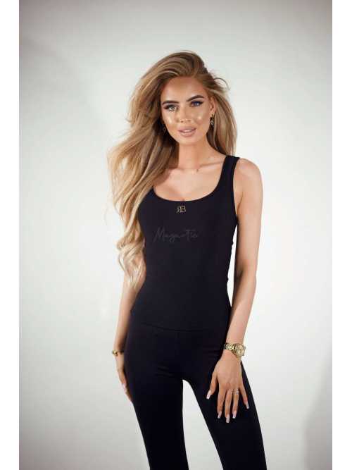 RB265 Bluzka Damska Ricco Bella Bokserka Czarna