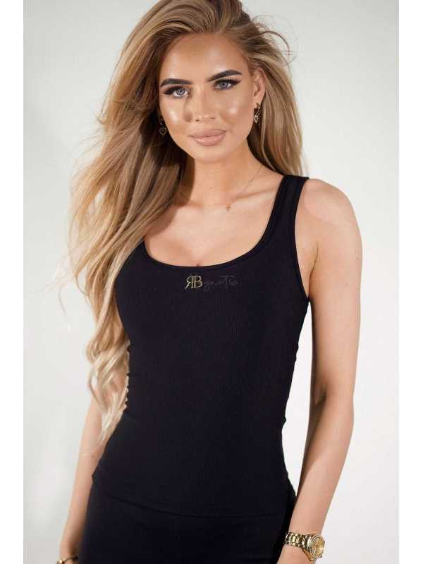 RB265 Bluzka Damska Ricco Bella Bokserka Czarna