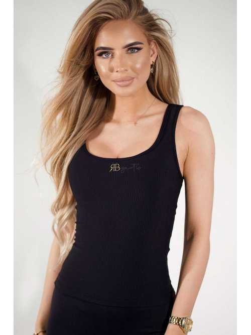 RB265 Bluzka Damska Ricco Bella Bokserka Czarna