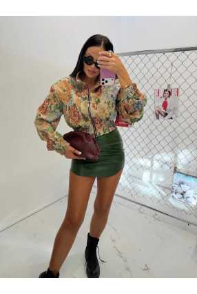 LM234 Marynarka Żakardowa Rosalia Premium Krótka Bomber La Milla