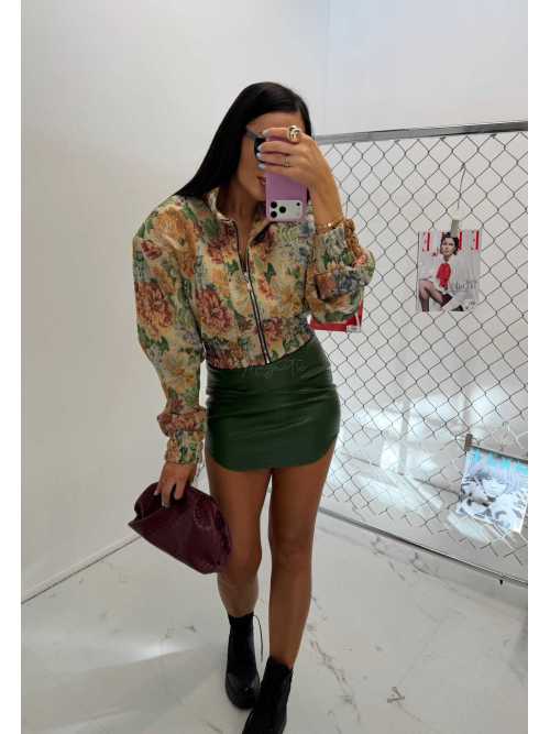 LM234 Marynarka Żakardowa Rosalia Premium Krótka Bomber La Milla