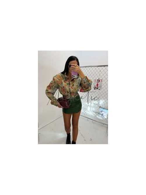 LM234 Marynarka Żakardowa Rosalia Premium Krótka Bomber La Milla