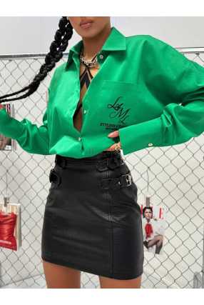 LM180 Spódnica Damska La Milla Ekoskóra + Klamry Czarna