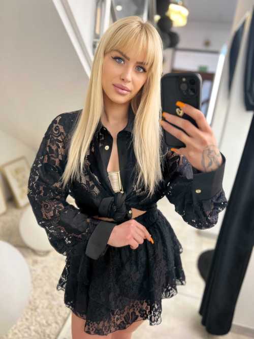 LM930 Spódnico-spodenki Damskie Koronka La Milla Czarne