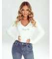 RB255 Bluzka Damska Ricco Bella Biała Elise