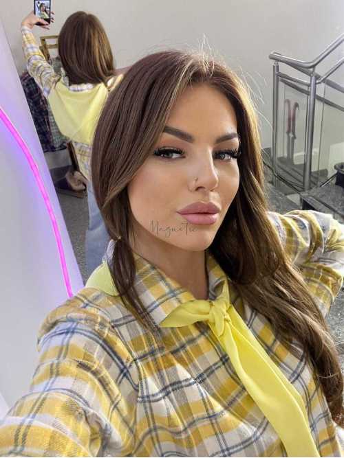 NB217 Koszula Damska Bawełna Flanelowa w Kratę Żółta