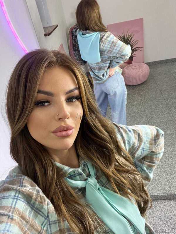 NB217 Koszula Damska Bawełna Flanelowa w Kratę Turkusowa