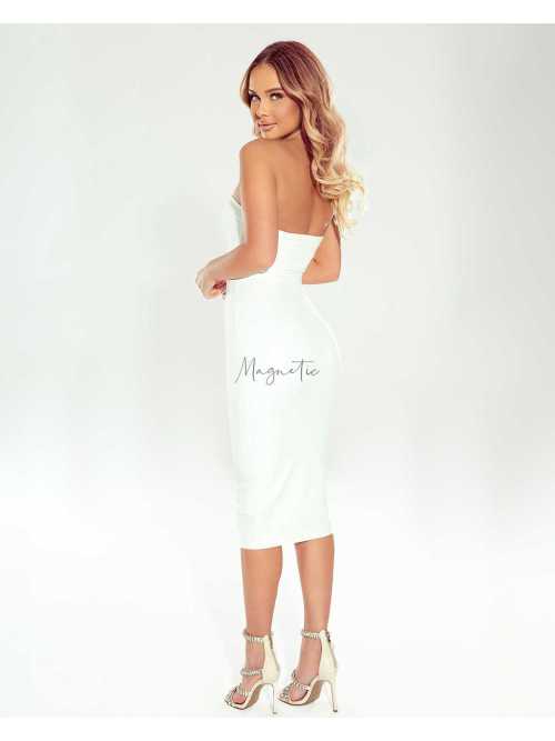 RC321 Sukienka Ricco Bella Tuba Maxi Famme Biała