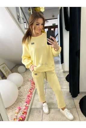 NB200 Komplet Dresowy  Damski Masełkowy Min Min Żółty