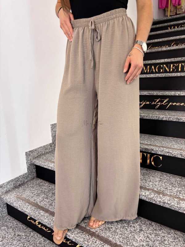 CH112 Spodnie Damskie Zwiewne Fruwajki Szeroka Nogawka Fango