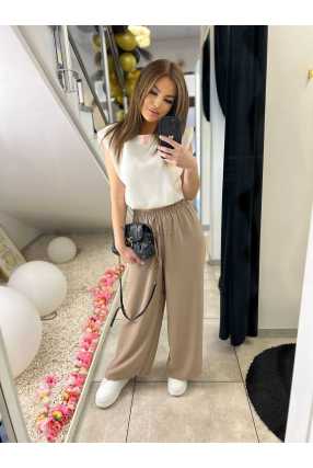 CH112 Spodnie Damskie Zwiewne Fruwajki Szeroka Nogawka Fango