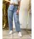 NB270 Spodnie Jeansy Damskie Baloon z Przeszyciami i Paskiem