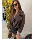 NB277 Kurtka Damska Trendy Czekolada Oversize