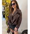 NB277 Kurtka Damska Trendy Czekolada Oversize