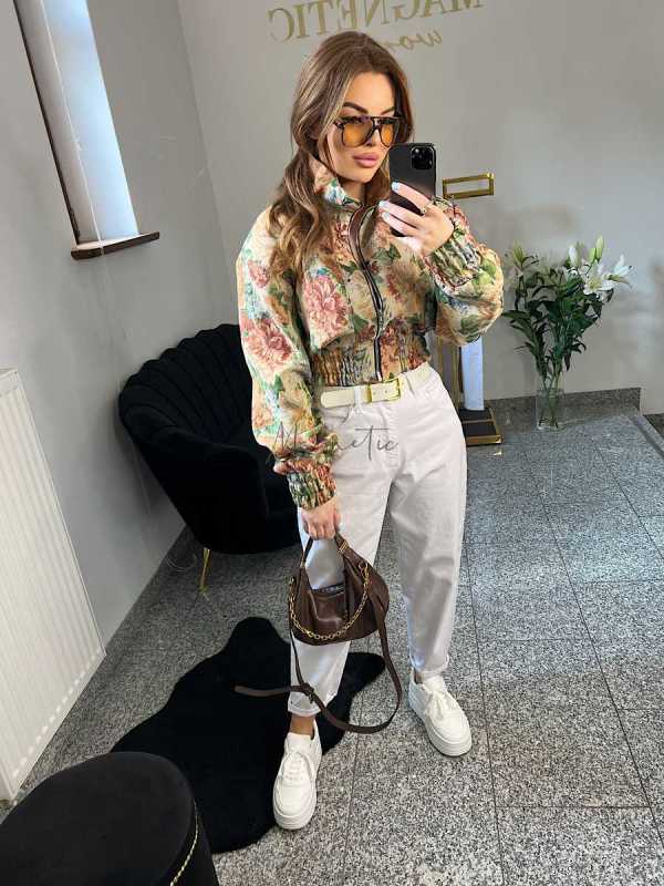 copy of NB227 Spodnie Jeansy Damskie Baloon Białe z Paskiem