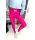 ML401 Legginsy Modelujące Damskie Millagro Naszywka z Logo Neon Róż