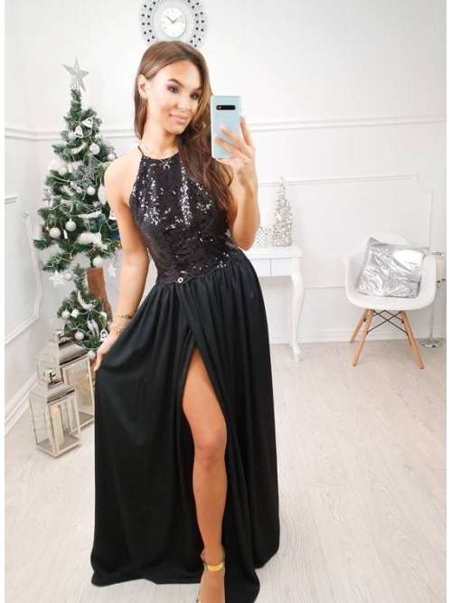 SM171 Sukienka Maxi Vivien Black