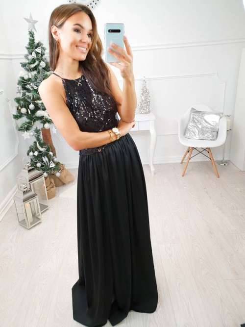 SM171 Sukienka Maxi Vivien Black