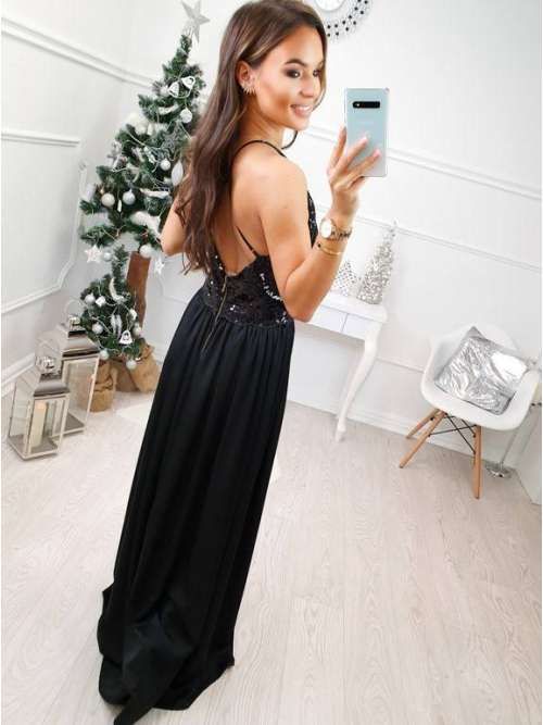 SM171 Sukienka Maxi Vivien Black