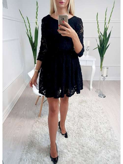 VP595 Sukienka LACE  Black