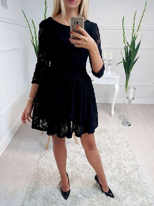 VP595 Sukienka LACE  Black