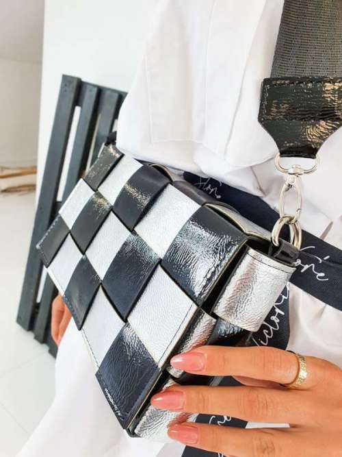 T51 Torebka Geometric Black & Silver