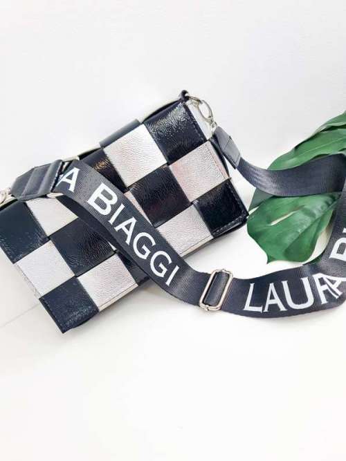 T51 Torebka Geometric Black & Silver