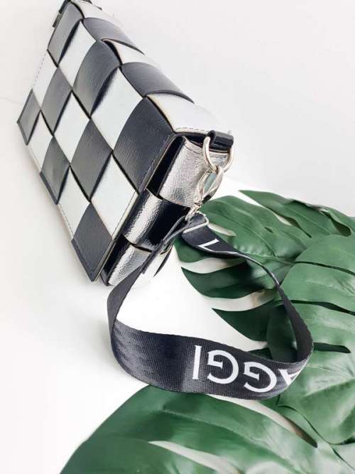 T51 Torebka Geometric Black & Silver