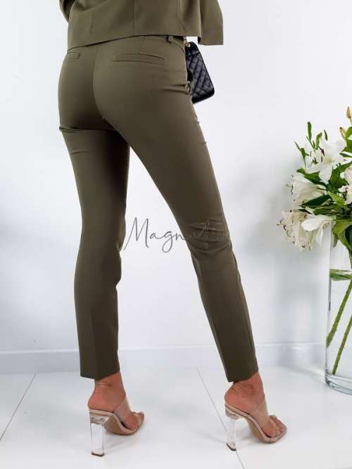 E289 Eleganckie Spodnie ala ZARA Khaki