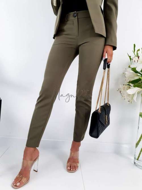 E289 Eleganckie Spodnie ala ZARA Khaki