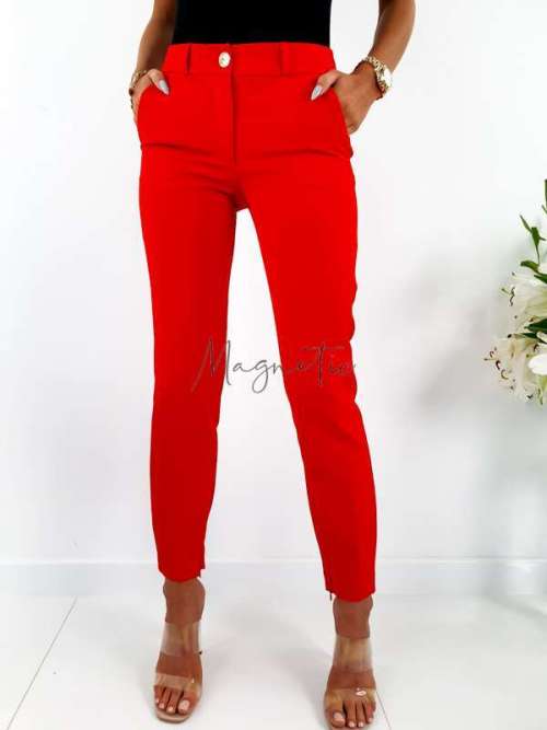 E289 Eleganckie Spodnie ala ZARA Red