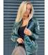 K436 Pikowana Kurtka Lakier Dark Green