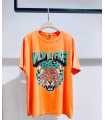 T419 T-shirt Tiger Wild Free Pomarańczowy