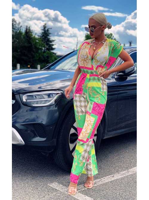 SM319 Kombinezon Versas Green&Pink