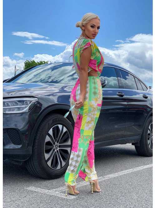 SM319 Kombinezon Versas Green&Pink