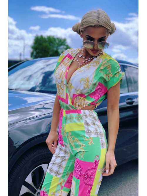 SM319 Kombinezon Versas Green&Pink