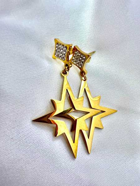 K4 Kolczyki Gold Star