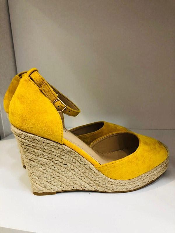 S151 Sandały Espadryle Yellow