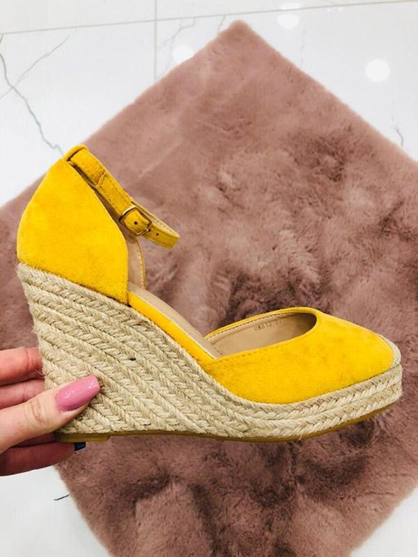 S151 Sandały Espadryle Yellow